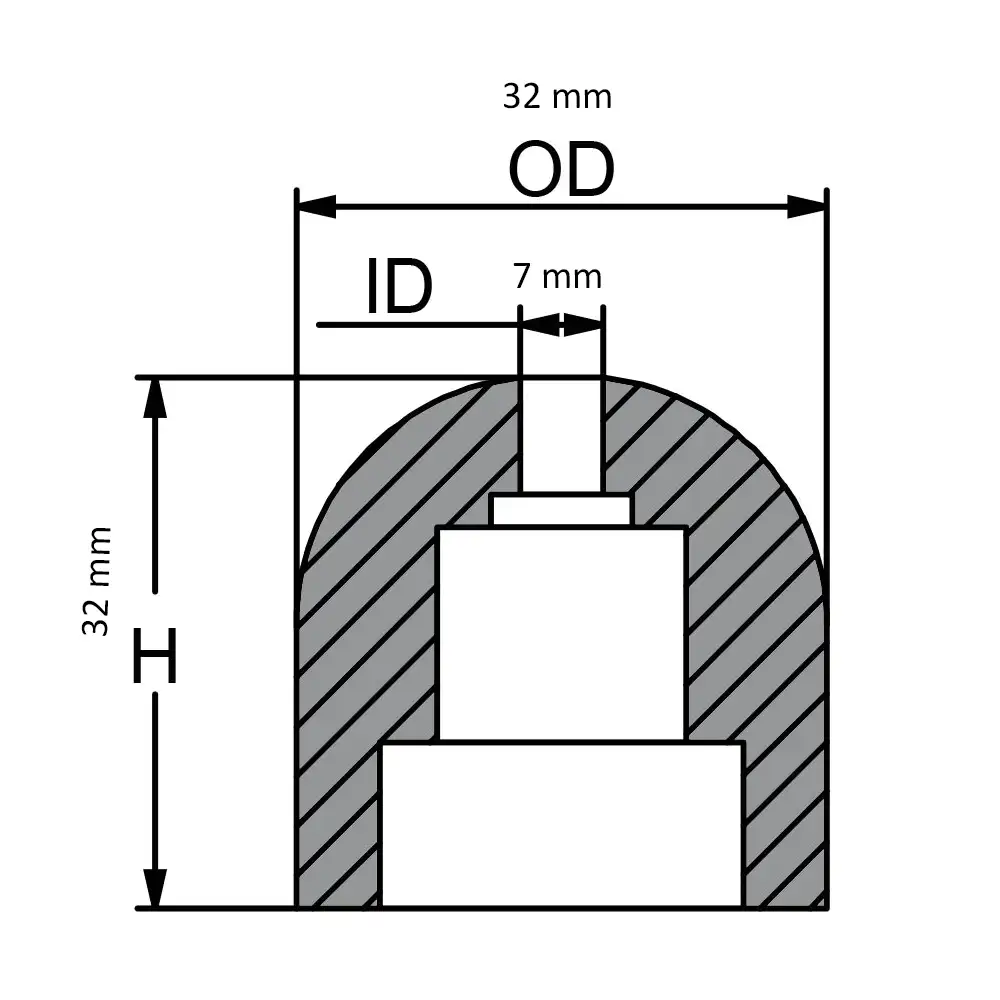 CMMP586Z ÁNODO DE ZINC MAX POWER – 32 X 32 X 7 MM – MARTYR - Imagen 2