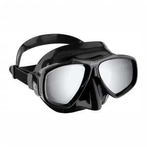 DS2450500 MÁSCARA PARA SNORKEL BUCEO Y APNEA FOCUS CLASSIC – COLOR NEGRO – LENTE ESPEJEADA PLATEADA – CRESSI