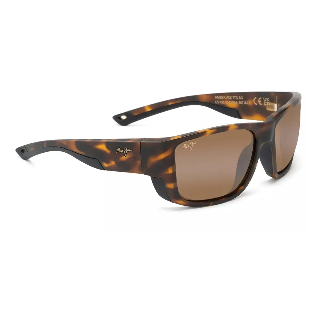 H896-10 LENTES POLARIZADOS AMBERJACK – MICA DE CRISTAL HCL BRONCE – ARMAZÓN CAREY MATE – MAUI JIM - Imagen 2