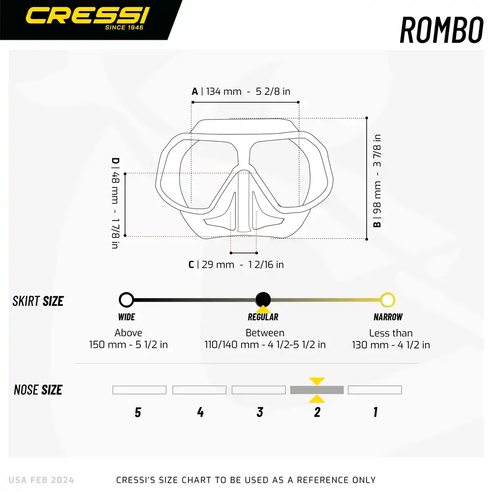 DN300000 MÁSCARA PARA APNEA Y SNORKEL ROMBO – COLOR CLARO TRANSPARENTE – CRESSI - Imagen 4