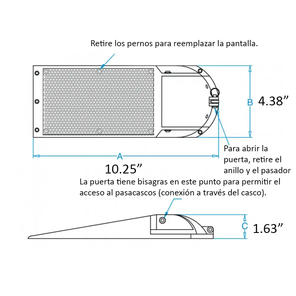APHS-2000-1 FILTRO DE CASCO CON PUERTA 2” – BRONCE – GROCO - Imagen 2