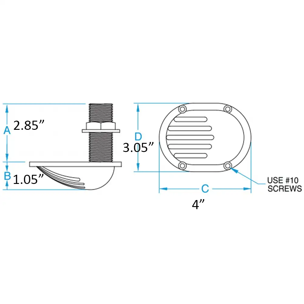 STH-1000-W TOMA DE AGUA CON REJILLA 1” – BRONCE – GROCO - Imagen 2